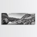 Mountain Stream, Rocky Path, Alpine Beauty, Wilderness Escape, Canvas Print, Cabin Wall Art, Nature Photography, Adventure Home Vibe