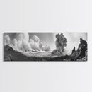 Volcanic Cloudscape, Earth Power, Natural Explosion, Dramatic Wall Decor, Framed Canvas Print, Adventure Art, Rustic Living Room Wall Art