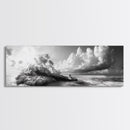 Tropical Island, Ocean Clouds, Stormy Sky, Canvas Print, Surreal Nature Wall Art, Coastal Home Decor, Dreamy Beach Scene Photography