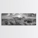 Sunset Sea, Magic Carpet, Ocean Ritual, Ethereal Coastal, Framed Canvas Print, Boho Wall Art, Living Room Decor, Surreal Beach Photography