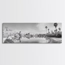 Oasis Reflections, Palm Trees, Desert Scene, Infrared Art Print, Framed Canvas Print, Tropical Wall Art, Boho Bedroom Decor, Tranquil Style