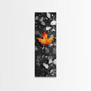 Maple Leaf Focus, Autumn Ground, Fall Vibes, Canvas Print, Nature Photography, Minimalist Art, Entryway Wall Decor, Earth Tone Aesthetic
