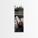 Floating Log, Woodland Print, Nature Photography, Rustic Home Decor, Canvas Print, Cabin Wall Art, Minimalist Lake House Style