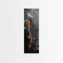 Trout Fishing Print, Underwater Scene, Orange Fins Fish, Rustic Wildlife, Framed Canvas Print, Cabin Decor, Man Cave Wall Art