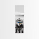 Rowboat Front, Calm Water, Lake Stillness, Serene View, Framed Canvas Print, Nautical Decor, Minimalist Art, Coastal Living Room