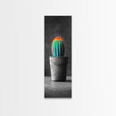 Neon Cactus, Desert Plant, Bold Botanical, Modern Boho Decor, Framed Canvas Print, Bedroom Wall Art, Color Pop Style