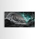 Ice Cave, Frozen Tunnel, Arctic Beauty, Glacial Light – Canvas Print, Nature Wall Art, Winter Decor, Bathroom or Entryway Statement Piece