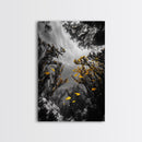 Golden Fish, Kelp Forest, Ethereal Ocean Scene, Framed Canvas Print, Underwater Wall Art, Nature Photography, Bathroom Sea Decor