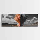Smoke Burst, Desert Sky, Abstract Explosion, Bold Nature, Canvas Print, Eclectic Decor, Living Room Wall Art, Dramatic Statement