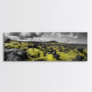 Golden Moss Hills, Modern Landscape, Earth Tones, Nature Scene, Canvas Print, Minimalist Art, Office Decor, Nature Lover Wall Art