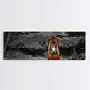 Lantern Glow, Night Forest, Rustic Camping, Glowing Light, Canvas Print, Fall Wall Art, Cozy Home Accent, Cabin or Den Decor
