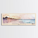 Arashi Beach, Aruba Watercolor Beach Print, Vacation Gift, Aruba Wall Art, Framed Canvas Print, Framed Beach Painting