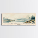 Flores Island, Portugal Watercolor Beach Print, Vacation Gift, Portugal Wall Art, Framed Canvas Print, Framed Beach Painting