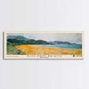Golden Beach, Hong Kong Watercolor Print, Vacation Gift, Hong Kong Wall Art, Beach Painting, Beach Decor, Large Wall Art, Wood Frame Art