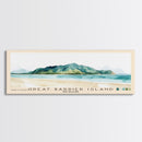 Great Barrier Island, New Zealand Watercolor Beach Print, Vacation Gift, New Zealand Wall Art, Framed Canvas Print, Framed Beach Painting