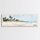 Pereybere, Mauritius Watercolor Print, Vacation Gift, Mauritius Wall Art, Beach Painting, Beach Decor, Large Wall Art, Wood Frame Art