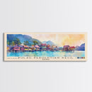 Pulau Perhentian Kecil, Malaysia Watercolor Beach Print, Vacation Gift, Malaysia Wall Art, Framed Canvas Print, Framed Beach Painting