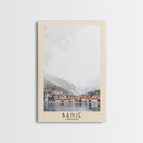 Banje, Croatia Watercolor Print, Vacation Gift, Croatia Wall Art, Beach Painting, Beach Decor, Large Wall Art, Wood Frame Art