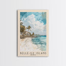 Belle-Ile Island, France Watercolor Beach Print, Vacation Gift, France Wall Art, Beach Painting, Beach Decor, Beach Painting