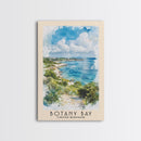 Botany Bay, United Kingdom Watercolor Print, Vacation Gift, United Kingdom Wall Art, Beach Painting, Beach Decor, Large Wall Art, Wood Frame Art