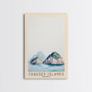 Chausey Islands, France Watercolor Beach Print, Vacation Gift, France Wall Art, Framed Canvas Print, Framed Beach Painting