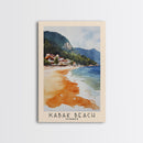 Kabak Beach, Turkey Watercolor Beach Print, Vacation Gift, Turkey Wall Art, Beach Painting, Beach Decor, Beach Painting