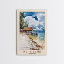 Kri Island, Indonesia Watercolor Beach Print, Vacation Gift, Indonesia Wall Art, Beach Painting, Beach Decor, Beach Painting