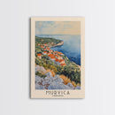 Murvica, Croatia Watercolor Print, Vacation Gift, Croatia Wall Art, Beach Painting, Beach Decor, Large Wall Art, Wood Frame Art