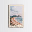 Ovabükü Beach, Turkey Watercolor Beach Print, Vacation Gift, Turkey Wall Art, Beach Painting, Beach Decor, Beach Painting