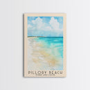 Pillory Beach, Turks and Caicos Watercolor Beach Print, Vacation Gift, Turks and Caicos Wall Art, Framed Canvas Print, Framed Beach Painting