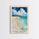 Playa Grande, Dominican Republic Watercolor Beach Print, Vacation Gift, Dominican Republic Wall Art, Framed Canvas Print, Framed Beach Painting