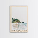 Punta Uva Beach, Costa Rica Watercolor Print, Vacation Gift, Costa Rica Wall Art, Beach Painting, Beach Decor, Large Wall Art, Wood Frame Art