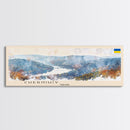 Chernihiv Ukraine Panoramic Travel Poster, Framed Canvas Print or Metal Wall Art, Travel Art, Home Decor, Panoramic Painting, Midcentury Art