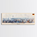 Dusseldorf Germany Travel Art, City Art, Framed Canvas Print or Metal Wall Art, Europe Travel Poster, Panoramic Wall Art, Extra Wide Wall Art