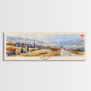 Gori Georgia Travel Print Wall Art, Panoramic City Art, Travel Art, Wall Decor, Vacation Gift, Framed Canvas Print Or Metal Art