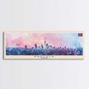 Krefeld Germany Panoramic Travel Poster, Framed Canvas Print or Metal Wall Art, Travel Art, Home Decor, Panoramic Painting, Midcentury Art