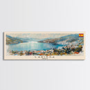 Larissa Greece Wall Art, Panoramic Travel Poster, Panoramic Framed Canvas Print, City Wall Art, Wall Hanging Home Decor, Travel Art