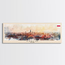 Lublin Poland Travel Print Wall Art, Panoramic City Art, Travel Art, Wall Decor, Vacation Gift, Framed Canvas Print Or Metal Art