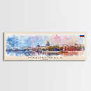 Makhachkala Russia Travel Art, City Art, Framed Canvas Print or Metal Wall Art, Europe Travel Poster, Panoramic Wall Art, Extra Wide Wall Art