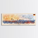 Monchengladbach Germany Travel Art, City Art, Framed Canvas Print or Metal Wall Art, Europe Travel Poster, Panoramic Wall Art, Extra Wide Wall Art