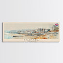 Swansea United Kingdom Wall Art, Panoramic Travel Poster, Panoramic Framed Canvas Print, City Wall Art, Wall Hanging Home Decor, Travel Art