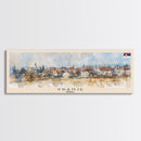 Vranje Serbia Wall Art, Panoramic Travel Poster, Panoramic Framed Canvas Print, City Wall Art, Wall Hanging Home Decor, Travel Art