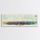 Zabrze Poland Wall Art, Panoramic Travel Poster, Panoramic Framed Canvas Print, City Wall Art, Wall Hanging Home Decor, Travel Art