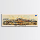 Stavropol Russia Panoramic Travel Poster, Framed Canvas Print or Metal Wall Art, Travel Art, Home Decor, Panoramic Painting, Midcentury Art