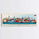 Blagoveshchensk Russia Travel Art, City Art, Framed Canvas Print or Metal Wall Art, Europe Travel Poster, Panoramic Wall Art, Extra Wide Wall Art