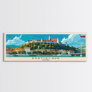Bratislava Slovakia Wall Art, Panoramic Travel Poster, Panoramic Framed Canvas Print, City Wall Art, Wall Hanging Home Decor, Travel Art