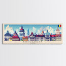 Bucharest Romania Wall Art, Panoramic Travel Poster, Panoramic Framed Canvas Print, City Wall Art, Wall Hanging Home Decor, Travel Art