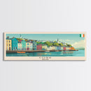 Cork Ireland Panoramic Travel Poster, Framed Canvas Print or Metal Wall Art, Travel Art, Home Decor, Panoramic Painting, Midcentury Art