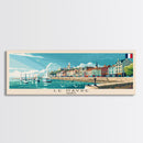 Le Havre France Panoramic Travel Poster, Framed Canvas Print or Metal Wall Art, Travel Art, Home Decor, Panoramic Painting, Midcentury Art