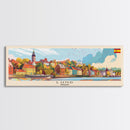 Lund Sweden Travel Print Wall Art, Panoramic City Art, Travel Art, Wall Decor, Vacation Gift, Framed Canvas Print Or Metal Art